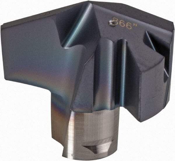 Iscar - Series ICP, 0.866" Diam Grade IC908 140° Replaceable Drill Tip - Carbide, TiAlN/TiN Finish, 22 Seat Size - Apex Tool & Supply