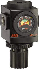 ARO/Ingersoll-Rand - 1 NPT Port, 290 CFM, Aluminum Heavy-Duty Regulator - 0 to 140 psi Range, 250 Max psi Supply Pressure, 1/8" Gauge Port Thread, 4.091" Wide x 7.223" High - Apex Tool & Supply