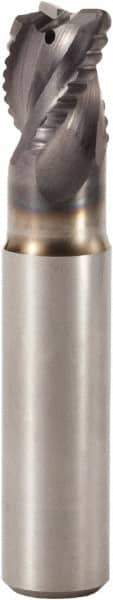 Seco - 16mm Diam, 18mm LOC, 3 Flute Solid Carbide 0.5mm Corner Radius Roughing End Mill - MEGA-T Finish, 85mm OAL, 16mm Shank Diam, Single End, Extended Reach, Centercutting, 37.5° Helix - Apex Tool & Supply