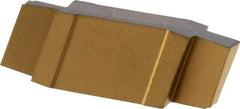 Iscar - 147000GIP Grade IC808, 1.47mm Cutting Width Carbide Grooving Insert - 2.5mm Max Depth of Cut, Neutral, TiAlN Finish - Apex Tool & Supply