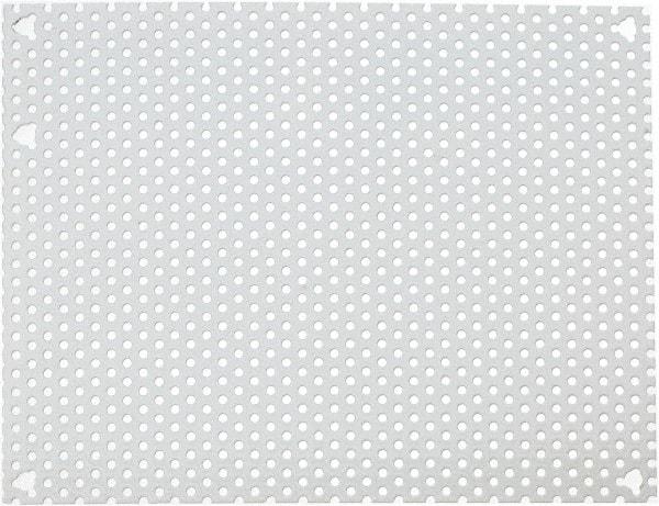 Cooper B-Line - 6-7/8" OAW x 8-7/8" OAH Powder Coat Finish Electrical Enclosure Perforated Panel - 10" x 8" Box, 16 Gauge Steel, Use with 1084-12CHC/1084-12CHCS/1086-12CHC - Apex Tool & Supply