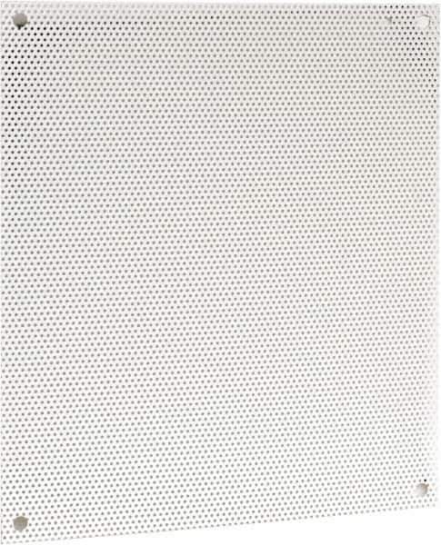 Cooper B-Line - 18-1/2" OAW x 21" OAH Powder Coat Finish Electrical Enclosure Perforated Panel - 24" x 20" Box, 16 Gauge Steel, Use with 24206-1/24208-1 - Apex Tool & Supply