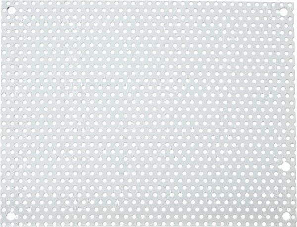 Cooper B-Line - 4-7/8" OAW x 6-7/8" OAH Powder Coat Finish Electrical Enclosure Perforated Panel - 8" x 6" Box, 16 Gauge Steel, Use with 863.5-12CHC/866-12CHC - Apex Tool & Supply