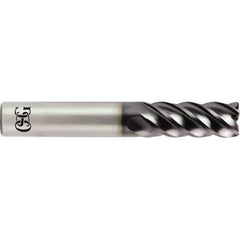 OSG - 1/2" Diam 5 Flute Solid Carbide 0.09" Corner Radius End Mill - Apex Tool & Supply