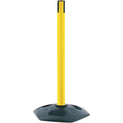 Tensator - 5" High x 90" Long x 2" Wide Barrier Replacement Cassette - Plastic, Black Powder Finish, Black/Yellow, Use with Tensabarrier - Apex Tool & Supply