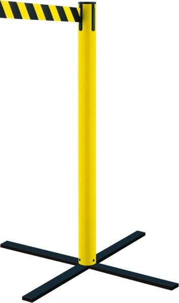 Tensator - 38" High Aluminum Pedestrian Stowaway Post - 7-1/2' Long Rope - Apex Tool & Supply