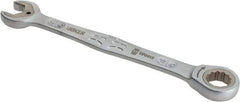 Wera - 9/16" 12 Point Combination Wrench - 7-1/2" OAL, Chrome Molybdenum Steel, Satin Finish - Apex Tool & Supply