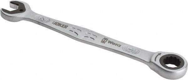 Wera - 12mm 12 Point Combination Wrench - 6-3/4" OAL, Chrome Molybdenum Steel, Satin Finish - Apex Tool & Supply