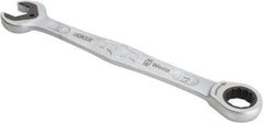 Wera - 19mm 12 Point Combination Wrench - 9-11/16" OAL, Chrome Molybdenum Steel, Satin Finish - Apex Tool & Supply
