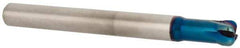 Accupro - 1/4", 4 Flute, Single End, Solid Carbide, 1/16" Corner Radius End Mill - 2-1/2" OAL, 0° Helix, Right Hand Flute, 0.1" LOC, Right Hand Cut, 1/2" Extended Reach - Apex Tool & Supply