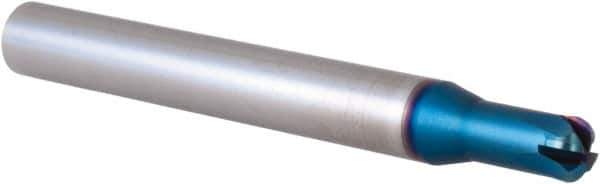 Accupro - 3/16", 4 Flute, Single End, Solid Carbide, 1/16" Corner Radius End Mill - 2-1/4" OAL, 0° Helix, Right Hand Flute, 0.075" LOC, Right Hand Cut, 3/8" Extended Reach - Apex Tool & Supply