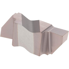 Tool-Flo - 3125FLGP Grade AC50, 3.18mm Cutting Width Carbide Grooving Insert - 4.57mm Max Depth of Cut, Right Hand, 0.005 to 0.01" Corner Radius, TiAlN Finish - Apex Tool & Supply