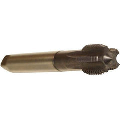 Emuge - 1/2-13 UNC 2BX 5 Flute TiCN Finish Powdered Metal Straight Flute Machine Tap - Modified Bottoming, Right Hand Thread, 4.331" OAL, 0.984" Thread Length, Oversize - Apex Tool & Supply