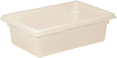 Rubbermaid - Rectangular, White Polyethylene Food Tote Box - 6" High x 12" Wide x 18" Long, with Snap-On Lid - Apex Tool & Supply