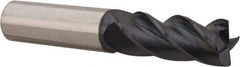 Accupro - 1", 4 Flute, Single End, Solid Carbide, 0.09" Corner Radius End Mill - 6" OAL, 37° Helix, Right Hand Flute, 2" LOC, Right Hand Cut - Apex Tool & Supply