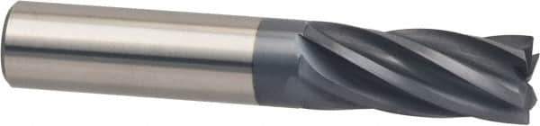 Accupro - 3/16", 6 Flute, Single End, Solid Carbide, 0.01" Corner Radius End Mill - 2" OAL, 25° Helix, Right Hand Flute, 9/16" LOC, Right Hand Cut - Apex Tool & Supply