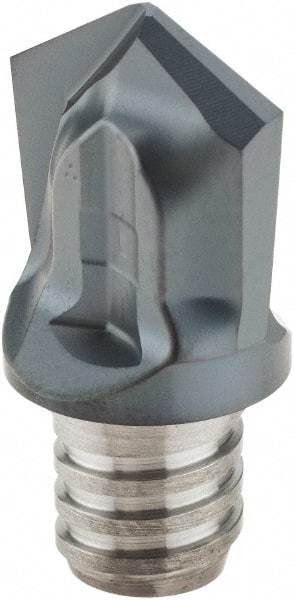 Iscar - MM HCD Grade IC908 Carbide Chamfer Milling Tip Insert - TiAlN Finish, 2 Flutes, 0.63" Cutting Diam, 0.61" Depth of Cut - Apex Tool & Supply