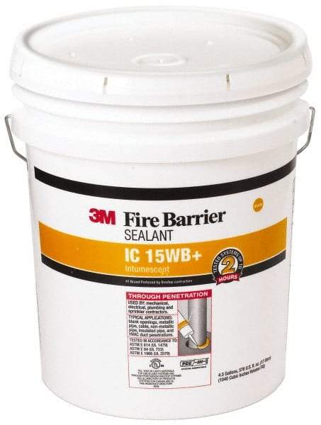 3M - 4.5 Gal Pail Yellow Acrylic & Latex Joint Sealant - -20 to 180°F Operating Temp, 10 min Tack Free Dry Time, Series 15WB - Apex Tool & Supply