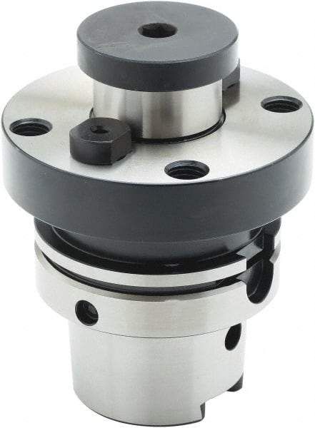 Parlec - HSK100 Taper Shank 2" Pilot Diam Shell Mill Holder - 2.37" Flange to Nose End Projection, 4.88" Nose Diam, 1-14 Lock Screw, Through-Spindle Coolant - Exact Industrial Supply