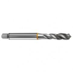 5/16-18 2B 3-Flute Cobalt Yellow Ring Semi-Bottoming 40 degree Spiral Flute Tap-Bright - Apex Tool & Supply