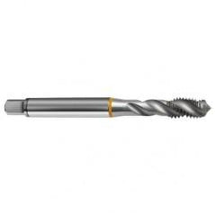 5/16-18 2B 3-Flute Cobalt Yellow Ring Semi-Bottoming 40 degree Spiral Flute Tap-Bright - Apex Tool & Supply