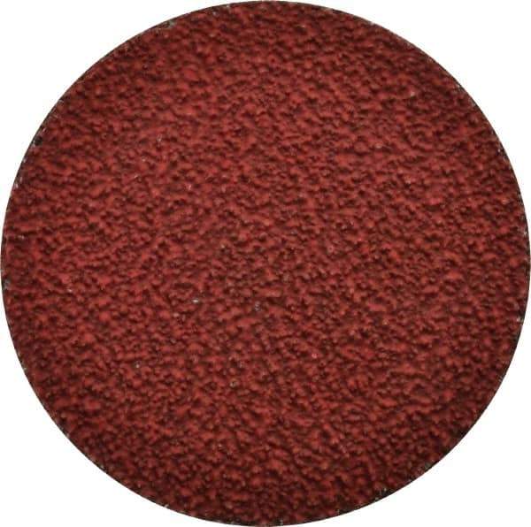 Norton - 3" Disc Diam, 36 Grit, Ceramic Alumina Quick Change Disc - Type R Attaching System, Coated, Red, Very Coarse Grade, 20,000 RPM, R981 Series - Apex Tool & Supply