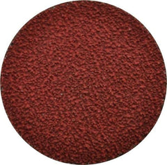 Norton - 3" Disc Diam, 36 Grit, Ceramic Alumina Quick Change Disc - Type R Attaching System, Coated, Red, Very Coarse Grade, 20,000 RPM, R981 Series - Apex Tool & Supply