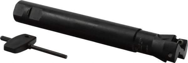 Seco - 1-1/4" Cut Diam, 0.43" Max Depth of Cut, 1" Shank Diam, Indexable Plunge End Mill - Weldon Shank, SCET 1206 Insert Style, R217.79-12A Toolholder Style, Through Coolant - Apex Tool & Supply