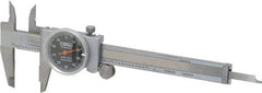 Fowler - 0" to 4" Range, 0.001" Graduation, 0.1" per Revolution, Dial Caliper - Black Face, 1.18" Jaw Length - Apex Tool & Supply