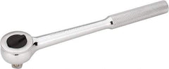 Stanley - 1/2" Drive Round Head Ratchet - Chrome Finish, 10" OAL - Apex Tool & Supply
