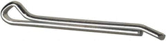 Made in USA - 3/8" Diam x 4" Long Hammerlock Cotter Pin - Grade 2, Zinc-Plated, Steel - Apex Tool & Supply