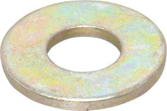 Value Collection - 5/16" Screw, Grade SAE 1035-1050 Alloy Steel USS Flat Washer - 0.37" ID x 0.905" OD, 0.104" Thick, Zinc Yellow Dichromate Finish - Apex Tool & Supply