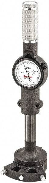 Starrett - 5 to 8" Dial Bore Gage - 0.0001" Graduation, 6" Gage Depth, Hardened Tool Steel - Apex Tool & Supply