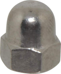 Value Collection - M6x1 Metric Coarse, 10mm Width Across Flats, Uncoated, Stainless Steel Acorn Nut - 12mm Overall Height, Austenitic A2, DIN 1587 - Apex Tool & Supply