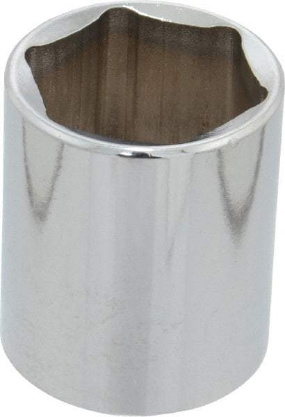 Proto - 1/2" Drive, Standard Hand Socket - 6 Points, 1-3/4" OAL, Chrome Finish - Apex Tool & Supply