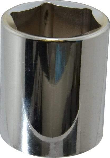 Proto - 1/2" Drive, Standard Hand Socket - 6 Points, 1-3/4" OAL, Chrome Finish - Apex Tool & Supply