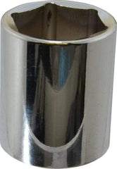 Proto - 1/2" Drive, Standard Hand Socket - 6 Points, 1-3/4" OAL, Chrome Finish - Apex Tool & Supply