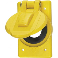 Hubbell Wiring Device-Kellems - Weatherproof Box Covers Cover Shape: Round Number of Holes in Outlet: 1 - Apex Tool & Supply