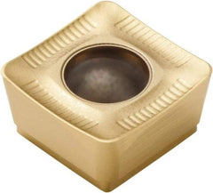 Seco - SCET120612 ME10 Grade F40M Carbide Milling Insert - TiAlN/TiN Finish, 1/4" Thick, 1/2" Inscribed Circle, 0.047" Corner Radius - Apex Tool & Supply