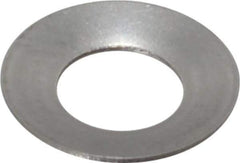 Gardner Spring - #12 Bolt, 0.22" ID, Grade 302 Stainless Steel, Belleville Disc Spring - 7/16" OD, 0.031" High, 0.016" Thick - Apex Tool & Supply