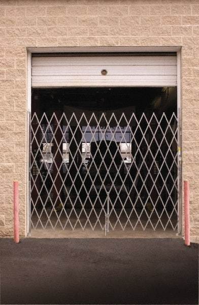 Illinois Engineered Products - 78" High Single Folding Gate - Galvanized Steel, Silver - Apex Tool & Supply