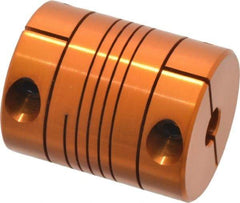 Lovejoy - 3/8" Max Bore Diam, Flexible Clamp Hub Coupling - 1" OD, 1-1/4" OAL, Anodized Aluminum - Apex Tool & Supply