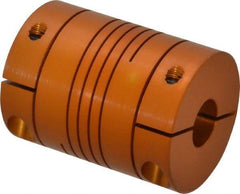 Lovejoy - 3/8" Max Bore Diam, Flexible Clamp Hub Coupling - 1.12" OD, 1-1/2" OAL, Anodized Aluminum - Apex Tool & Supply