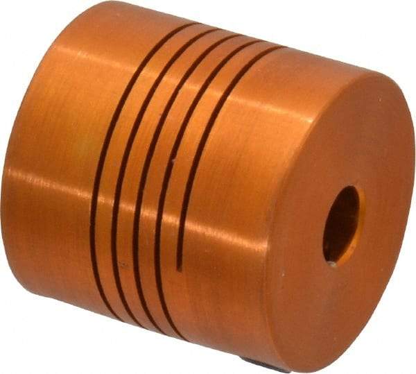 Lovejoy - 3/16" Max Bore Diam, Flexible Screw Hub Coupling - 3/4" OD, 3/4" OAL, Anodized Aluminum - Apex Tool & Supply