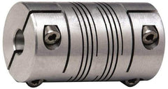 Lovejoy - 1/2" Max Bore Diam, Flexible Clamp Hub Coupling - 1" OD, 1-1/2" OAL, Anodized Aluminum - Apex Tool & Supply