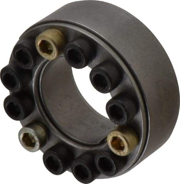 Climax Metal Products - M6 Thread, 1-1/4" Bore Diam, 2.362" OD, Shaft Locking Device - 12 Screws, 10,703 Lb Axial Load, 2.362" OAW, 0.669" Thrust Ring Width, 557 Ft/Lb Max Torque - Apex Tool & Supply