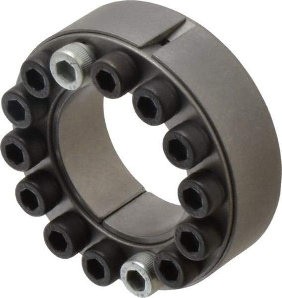 Climax Metal Products - M6 Thread, 1-1/2" Bore Diam, 2.559" OD, Shaft Locking Device - 14 Screws, 12,486 Lb Axial Load, 2.559" OAW, 0.669" Thrust Ring Width, 780 Ft/Lb Max Torque - Apex Tool & Supply