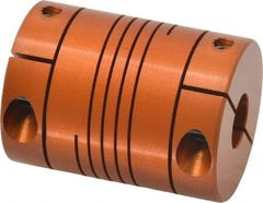 Lovejoy - 1/4" Max Bore Diam, Flexible Clamp Hub Coupling - 1.12" OD, 1-1/2" OAL, Anodized Aluminum - Apex Tool & Supply