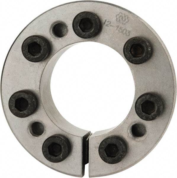 Climax Metal Products - M8 Thread, 1-3/4" Bore Diam, 2.953" OD, Shaft Locking Device - 7 Screws, 16,206 Lb Axial Load, 3.287" OAW, 0.787" Thrust Ring Width, 1,182 Ft/Lb Max Torque - Apex Tool & Supply