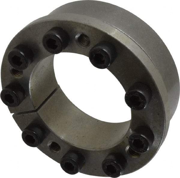 Climax Metal Products - M8 Thread, 2-7/16" Bore Diam, 3.74" OD, Shaft Locking Device - 9 Screws, 20,836 Lb Axial Load, 4.016" OAW, 0.787" Thrust Ring Width, 2,116 Ft/Lb Max Torque - Apex Tool & Supply